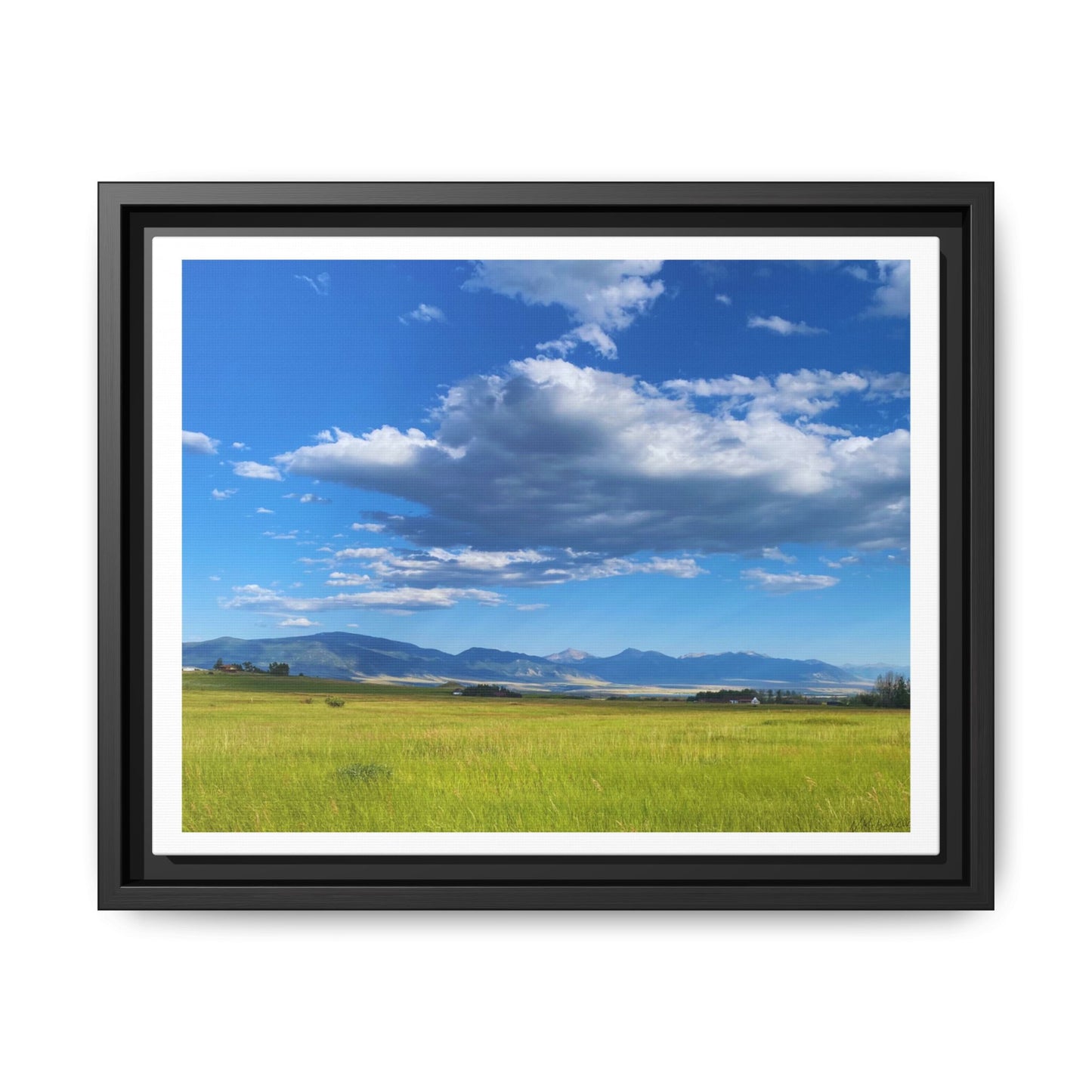 Black Frame Western Clouds and Mountains, Original Photo Matte Print, Clouds, Mountains, Nature, Artwork, Wall Art, Gift, Color, Sky