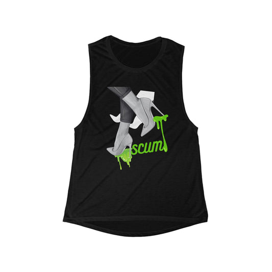 High Heels Dripping Scum Women's Flowy Scoop Muscle Tank, political, debate, funny, snarky, gender neutral, womens tee, gift, sleeveless