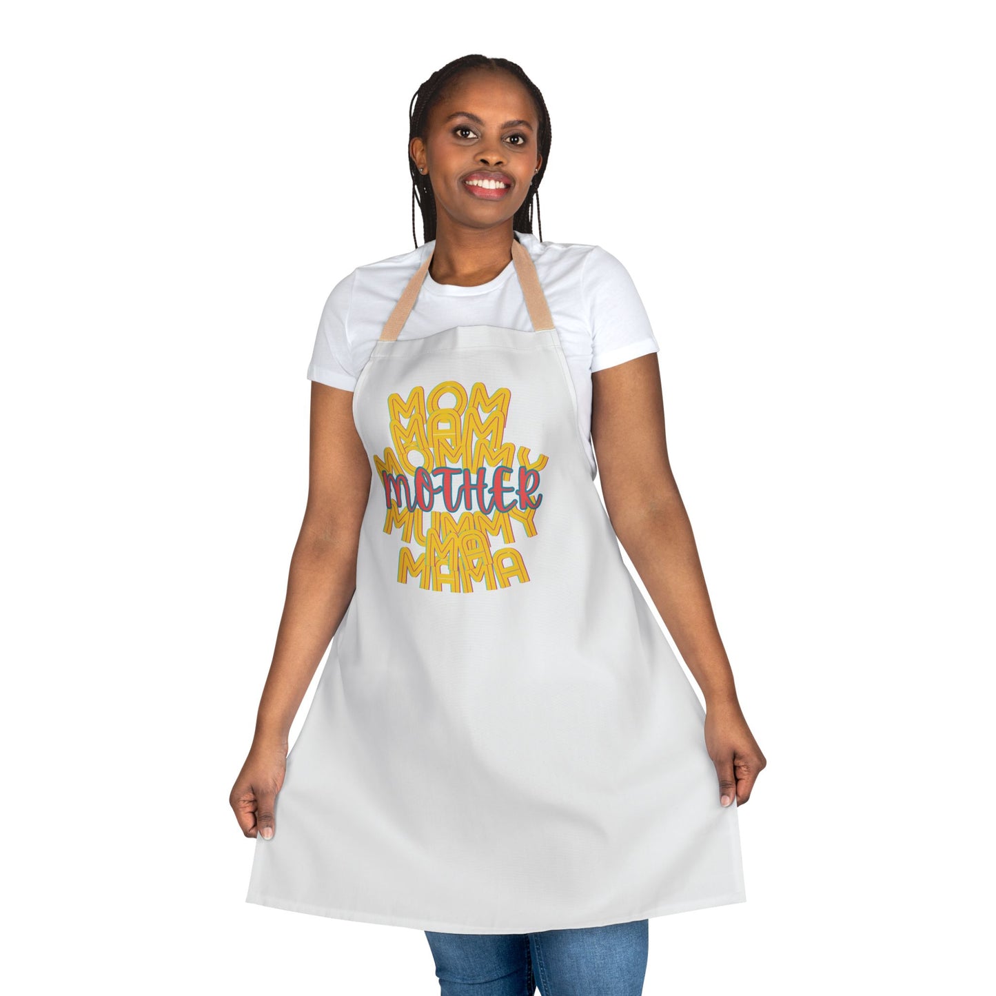 Mother Chefs Apron, Mom Mam Mommy Mum Ma Mama, Grilling, Cooking, BBQ, Kitchen, Tie Straps, Gender Neutral, One Size, Gifts, Women, Friends