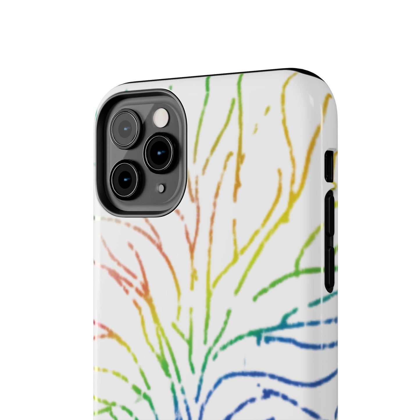 Rainbow Tree Tough Phone Cases - Colorful Nature Love Pride Gender Neutral Gifts for Friends, iPhone Samsung Wireless Charging Cover, LGBTQ+