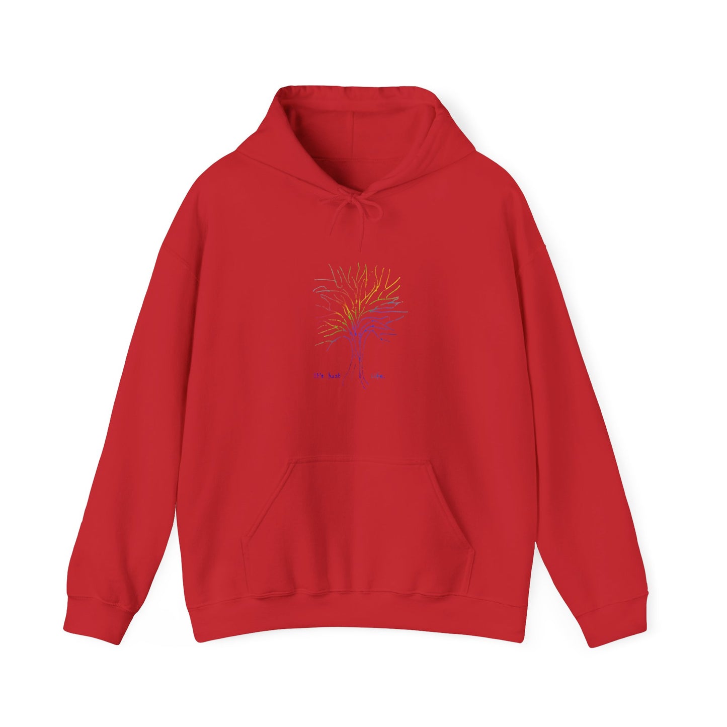 Its Just Life Rainbow Tree Unisex Heavy Blend™ Hooded Sweatshirt, tree shirt, rainbow, hoodie, colorful, pride, colorful tree, gift, nature