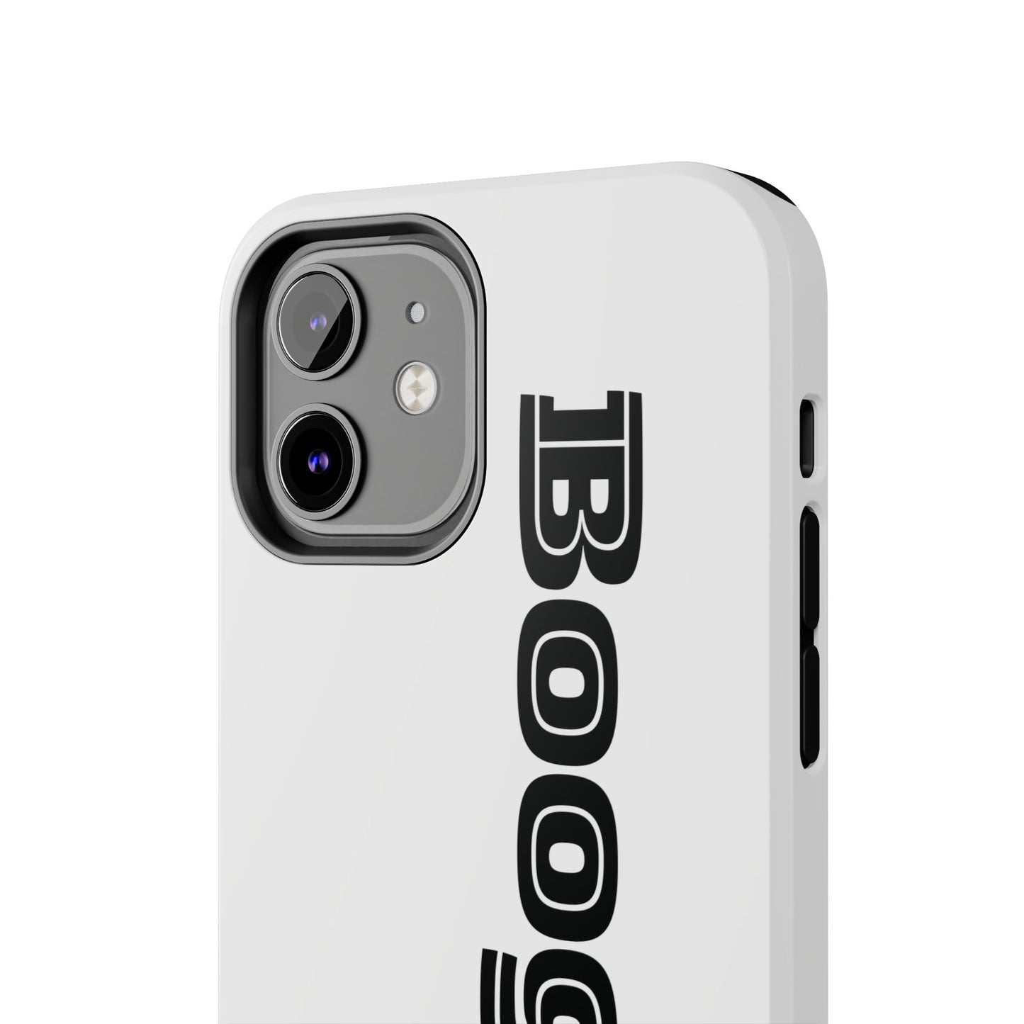 Boogie White Tough Phone Cases, iPhone Samsung cases, wireless charging, gender neutral women men friends kids teens gift birthday Christmas