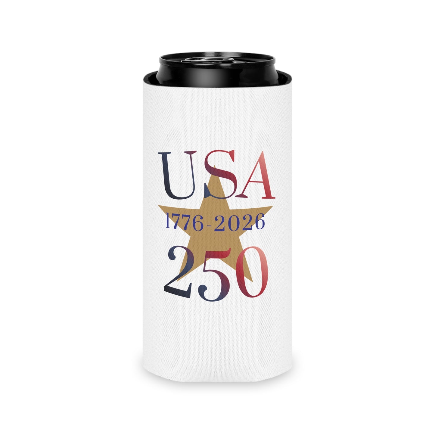 USA 250 Can Cooler – 1776-2026 Centennial Patriotic Koozie