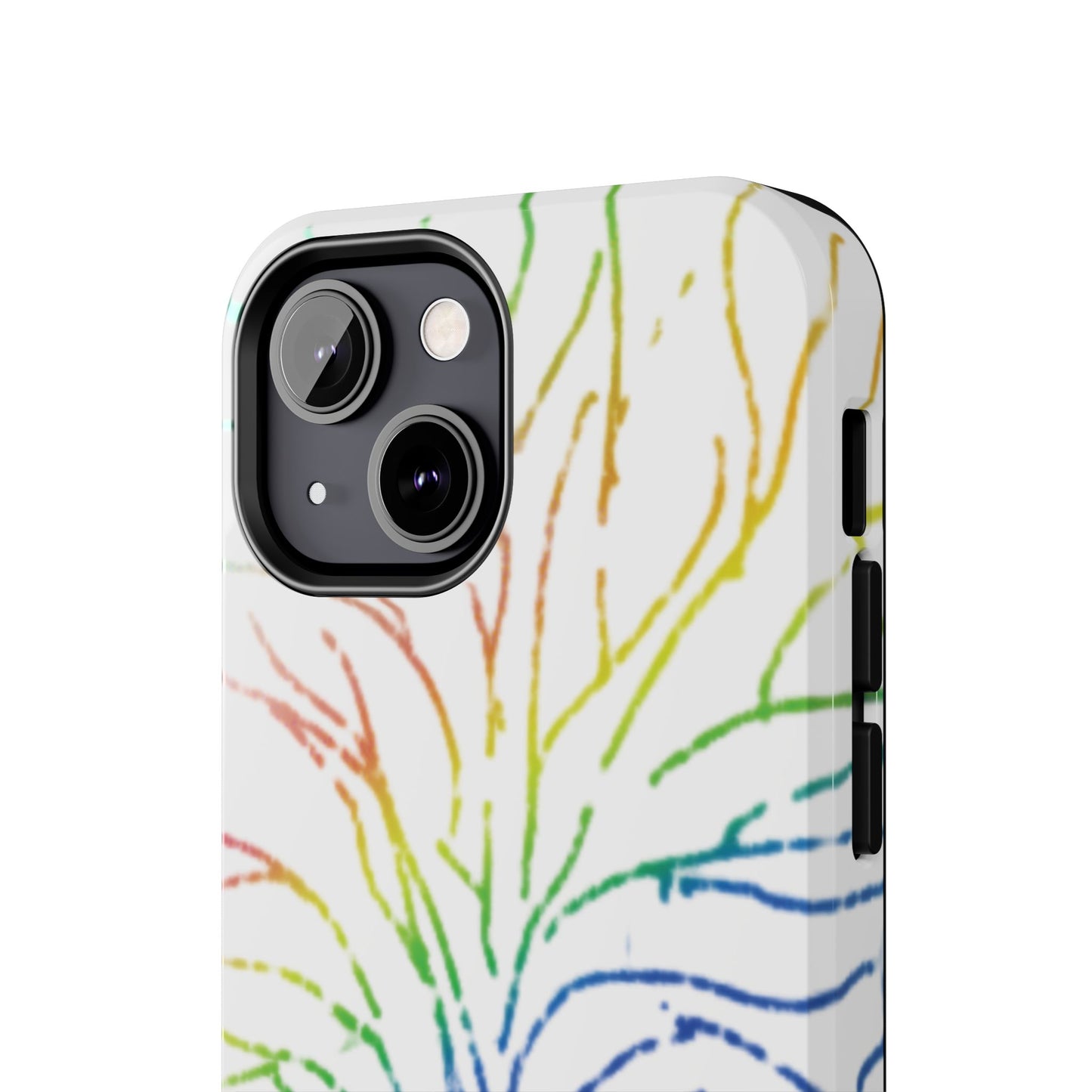 Rainbow Tree Tough Phone Cases - Colorful Nature Love Pride Gender Neutral Gifts for Friends, iPhone Samsung Wireless Charging Cover, LGBTQ+