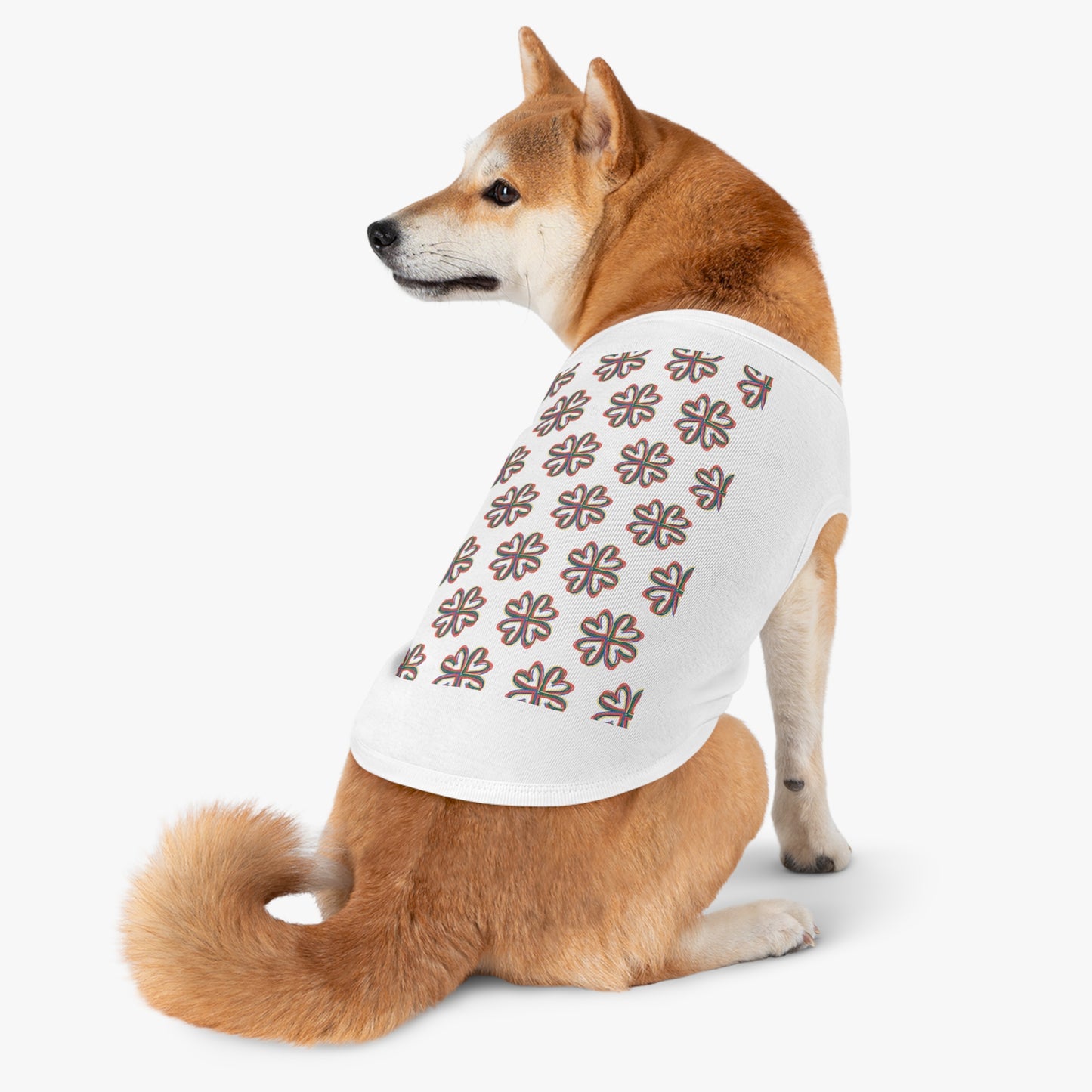 Colorful Floral Pet Tank Top, dog clothes, gifts, pet fashions, furry friends, cotton, dog shirts, cat shirts, 4 colors, Birthday Christmas