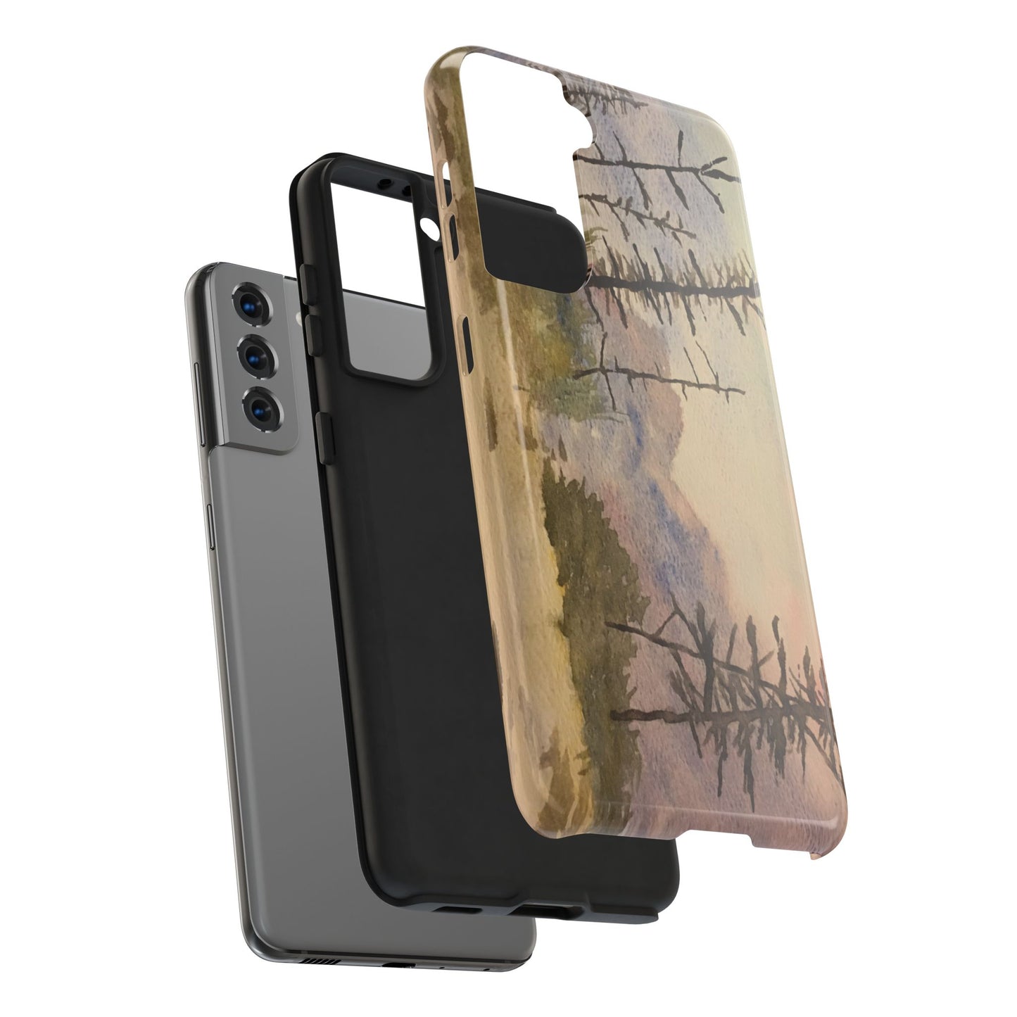 Glacier National Park After Fire Tough Phone Cases, iPhone & Samsung cases, wireless charging, mountains, nature, original artwork, gifts