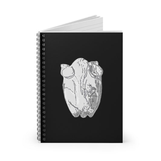 White Frog Black Spiral Notebook, Ruled Line, animals, amphibians, nature, gender neutral, journal, gift, teens, adults, kids, friends