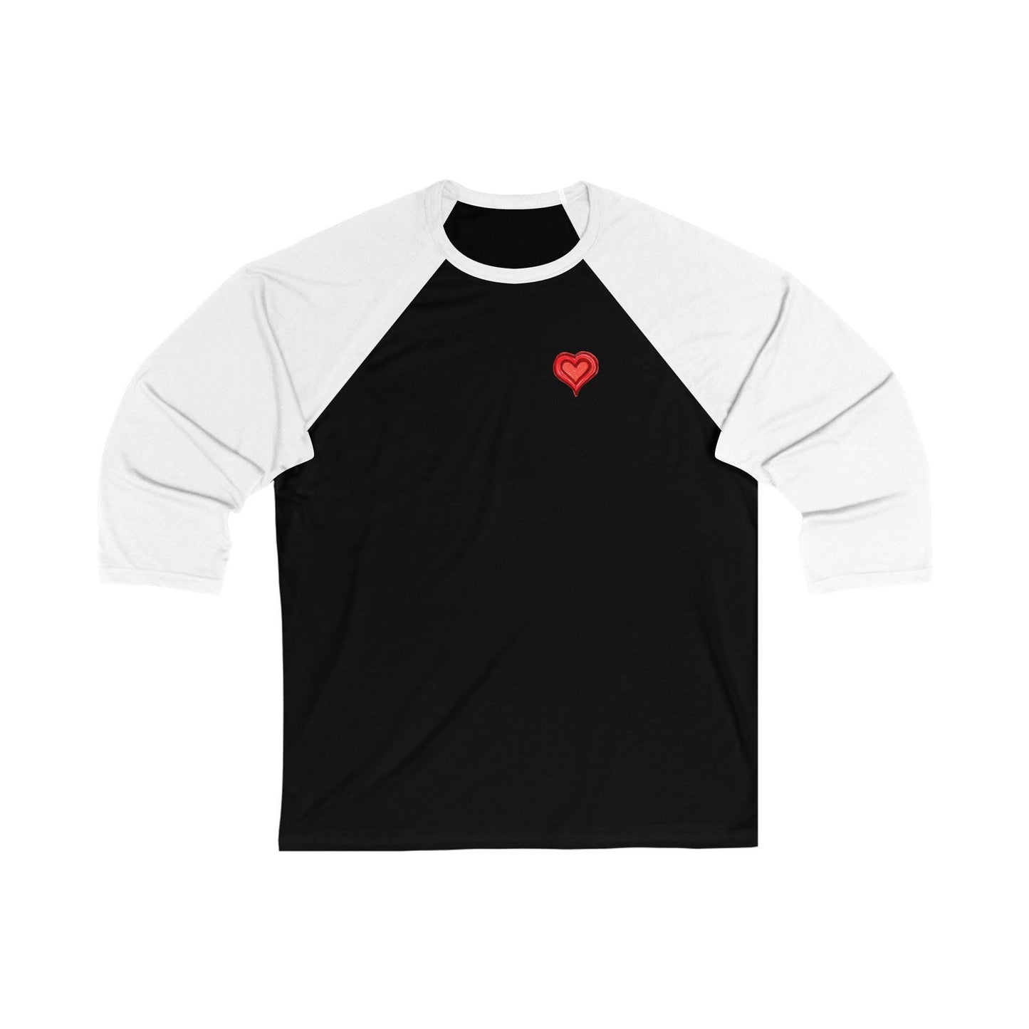 I Love You Gobs & Gobs Unisex 3\4 Sleeve Baseball Tee, heart, gender neutral, gift, women men teens friends, Valentines, Christmas, birthday