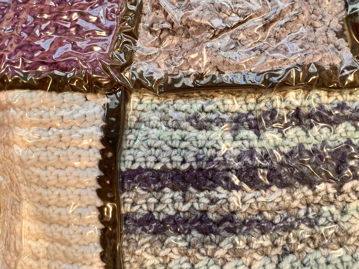 Hand crocheted Afghan blanket/coverlet, handmade in Appalachia, very sturdy construction w/quality yarns, colorful squares, beautiful, warm